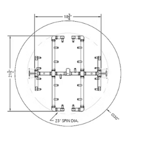 Universal Gas Insert Kit – 35" to 38" Circular Opening | 240K BTU Brass Burner with WATERSTOP®