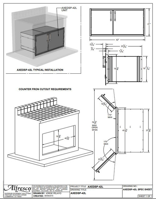 Alfresco - 42" Low Profile Unit (21" High) Pantry