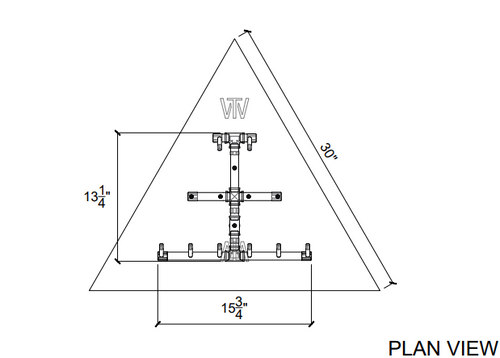 CFBTRI140 Triangle CROSSFIRE® Brass Burner – Compact Power & Unique Flame Geometry