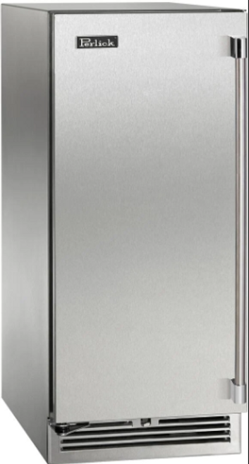 Perlick Signature Series 15" Stainless Steel Under The Counter Refrigerator - HP15RM-4-1R