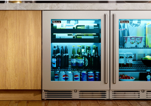 Perlick Signature Series 18"Beverage Center, Stainless Steel Solid Door, Hinged Right - HH24BM-4-1R