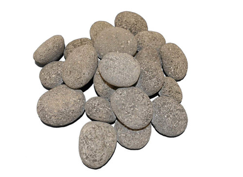 HPC Fire 857S Grey Rolled Lava Stone, 1/2 Cubic Foot, 1-2 Inches