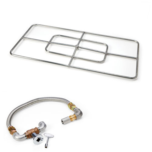 Rectangle Burner Kit – Match Light Stainless Steel (Standard/High Capacity)