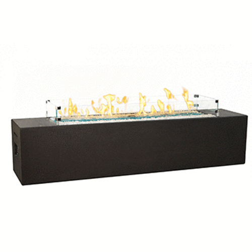 American Fyre Designs - Milan Low Linear - Chat Height Firetable - Black Lava color