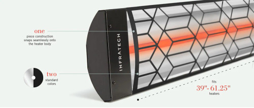 Infratech CD4024BL2 Dual Element Heater with Black Craftsman Motif Infratech CD4024BL2 Dual Element Heater with Black Craftsman Motif