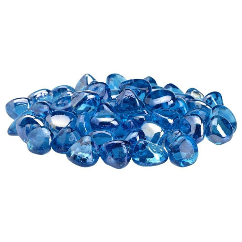 American Fire Glass 1-Inch Zircon Fire Glass, 10-Pounds, Coastal Blue Luster