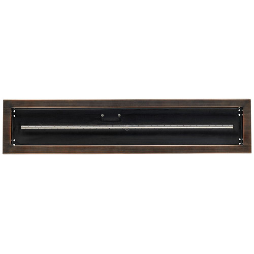 American Fire Glass Linear Oil Rubbed Bronze Drop-in Pan with Burner - OB-LCB-36