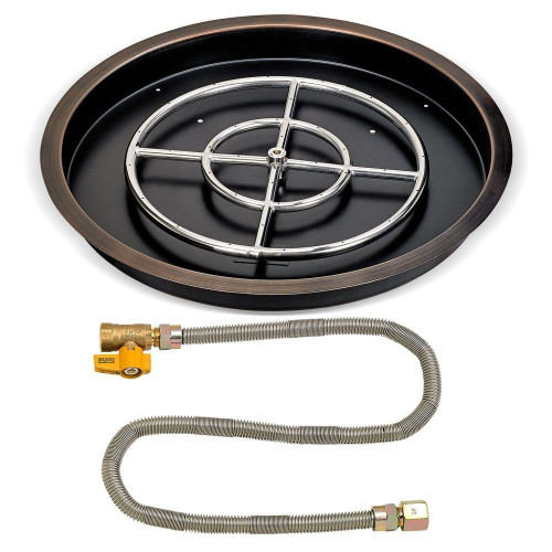 American Fire Glass OB-RSPMKIT Match Light Fire Pit Kit - Thumbnail 2