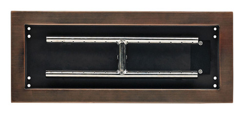 American Fire Glass 18" x 6" Rectangular Drop-In Pan with Spark Ignition Kit