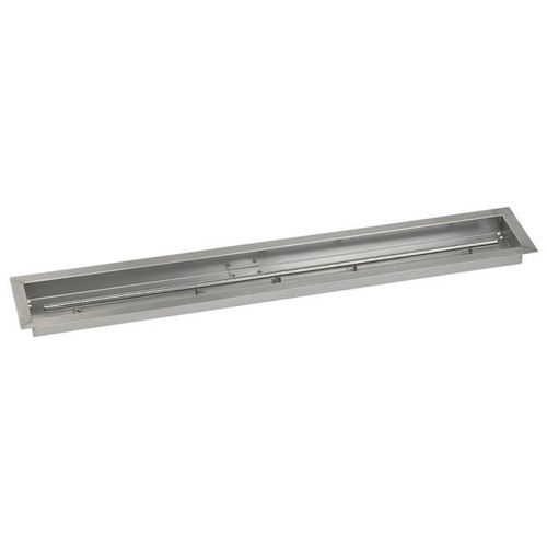American Fire Glass 48"x 6" Linear Stainless Steel Drop-In Pan with Spark Ignition Kit