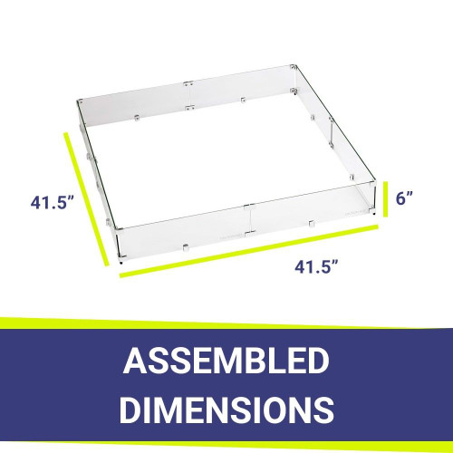 American Fire Glass 36" Square Stainless Steel Drop-In Pan with AWEIS System (18 Ring) Bundle