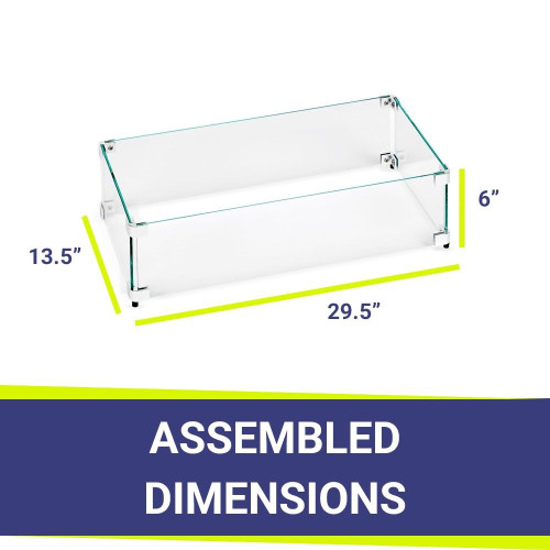 American Fire Glass 24" x 8" Rectangular Stainless Steel Drop-In Pan with AWEIS System -  Bundle