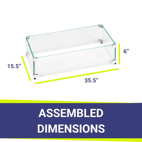 American Fire Glass 30" x 10" Rectangular Stainless Steel Drop-In Pan with AWEIS System - Bundle