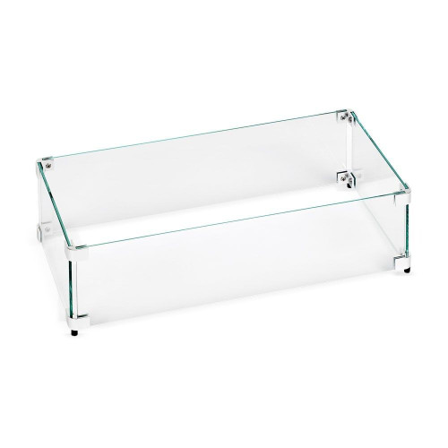 American Fire Glass 30" x 10" Rectangular Drop-In Pan with Match Light Kit - Bundle