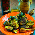 Honey Ginger Roasted Brussel Sprouts