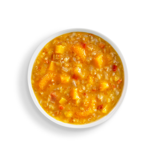A Bowl of Frontier Soups Spiced & Sweet Butternut Squash & Lentil Ready to Serve