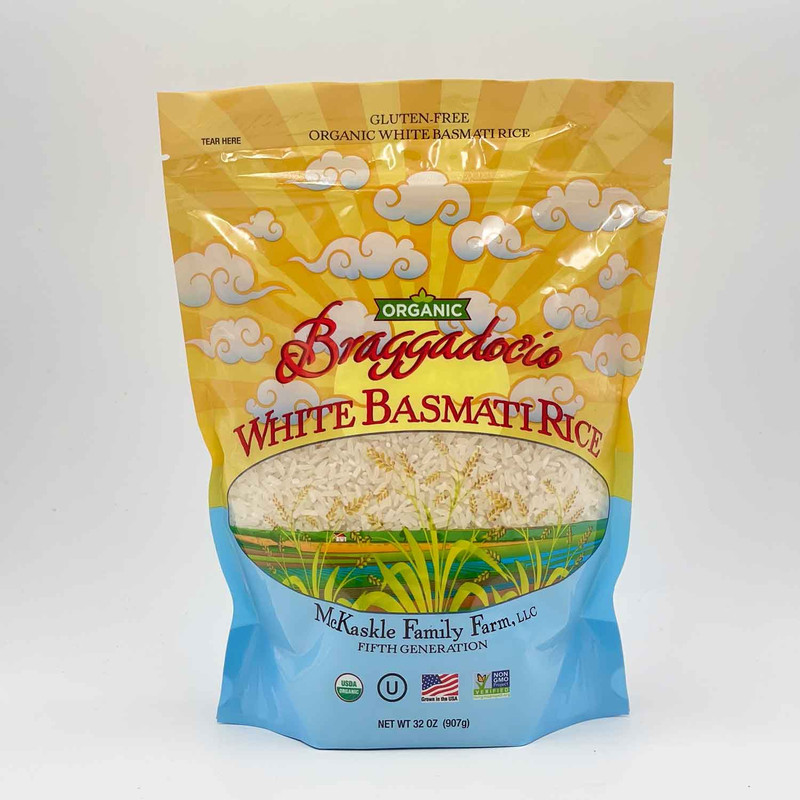 Braggadocio Organic White Basmati Rice