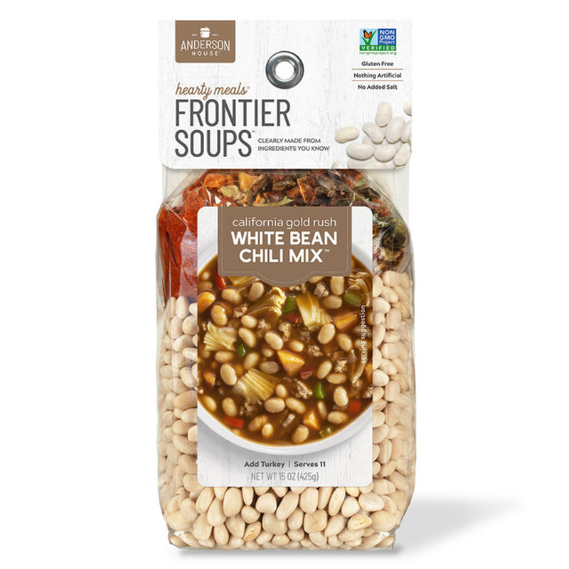 California Gold Rush White Bean Chili package