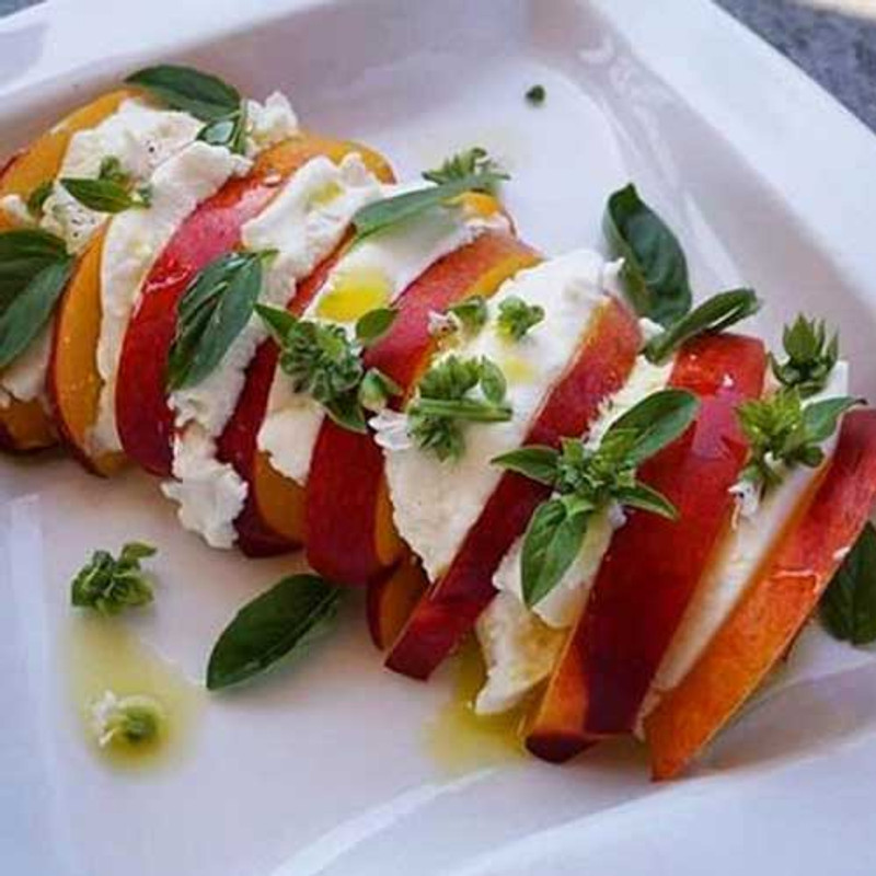 Summer Peach Caprese Salad