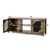 TV Stand for TVs up to 65-Inch with 2 Metal Mesh Doors and Ad-Rustic Brown - Color: Rustic Brown
