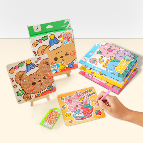 Kits Cartoon Puzzle Diamond Stickers Girls Fun Gift Box Kid's Educational Toys