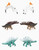 Cake Topper T-rex Dinosaur Doll, 12pcs/set Animal Dinosaur Toy for Decoration