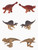 Cake Topper T-rex Dinosaur Doll, 12pcs/set Animal Dinosaur Toy for Decoration