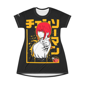Chainsaw Man Makima T-shirt Dress  Chainsaw Man Makima T-shirt Dress