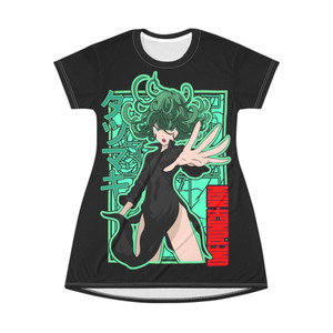 One Punch Man Terrible Tornado T-Shirt Dress One Punch Man Terrible Tornado T-Shirt Dress