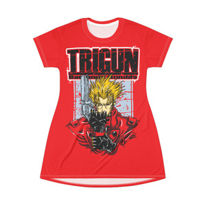 Trigun Vash The Stampede T-shirt Dress  Trigun Vash The Stampede T-shirt Dress