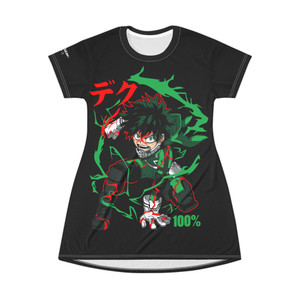 My Hero Academia Deku T-shirt dress  My Hero Academia Deku T-shirt dress