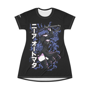 Nier Automata 2B T-shirt Dress (AOP) Nier Automata 2B T-shirt Dress (AOP)
