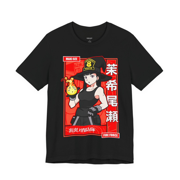Maki Oze Fire Force Infernal Hunter Anime T-Shirt