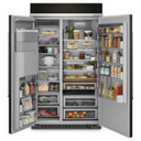 Kitchenaid® 29.4 Cu. Ft. 48" Built-In Side-by-Side Refrigerator with Ice and Water Dispenser KBSD708MBS