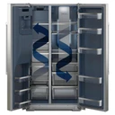 Maytag® 36-inch Wide Full-Depth Side-by-Side Refrigerator with Arctic Blue Interior - 28.3 Cu. Ft. MRSF6636RZ