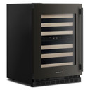 Kitchenaid® 24" Undercounter Wine Cellar with Full-Extension Wood-Front Racks KUWL524SBE