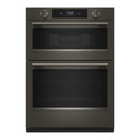 Kitchenaid® 30-inch Smart Electric Combo Wall Oven with Assisted Cooking Modes - Black Ore KOEC730SBE