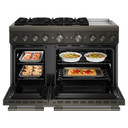 Kitchenaid® 48-Inch 6 Burner Commercial-Style Dual Fuel Range with Griddle KFDD948SBE