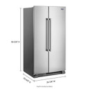 Maytag® 36-Inch Wide Side-by-Side Refrigerator - 25 cu. ft. MSS25N4MKZ Maytag® 36-Inch Wide Side-by-Side Refrigerator - 25 cu. ft. MSS25N4MKZ
