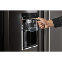 Kitchenaid® 23.8 cu. ft. 36" Counter-Depth French Door Platinum Interior Refrigerator with PrintShield™ Finish KRFC704FBS