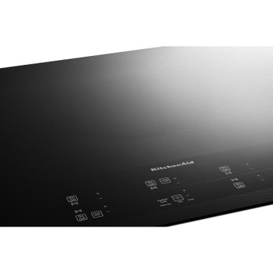 Kitchenaid® 36" Electric Cooktop with 5 Elements and Touch-Activated Controls KCES956KBL