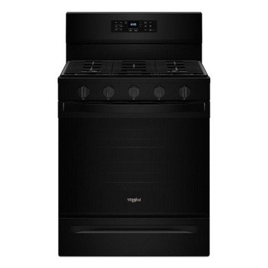 Whirlpool® 30-inch Gas Range with Air Fry and Air Baking, Self Cleaning, Rapid Preheat 5.0 CuFt Capacity WFGS5030RB
