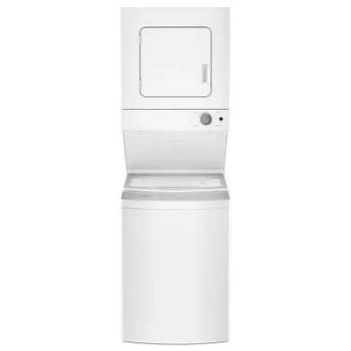 Whirlpool® 1.8 cu.ft I.E.C. Electric Stacked Laundry Center 6 Wash cycles and AutoDry™ YWET4024HW