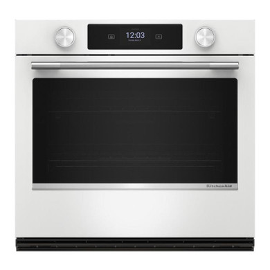 Kitchenaid® 30-inch Smart Electric Single Wall Oven with Assisted Cooking Modes - White KOES730SWH
