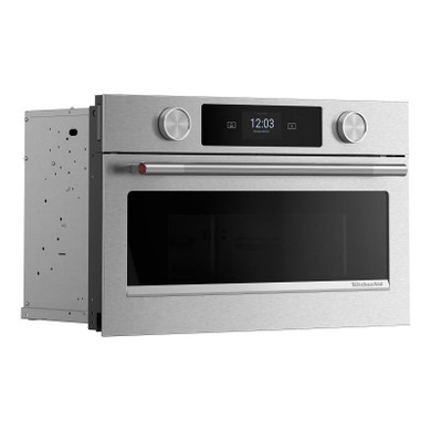 Kitchenaid® Four à micro-ondes encastré avec cuisson rapide et friture à air de 27 po KMBS727SPS