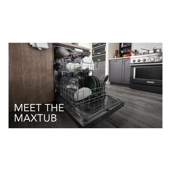 Kitchenaid® 44 dBA Dishwasher in PrintShield™ Finish with 360° Max Jets™ Third Rack KDPM604KPS