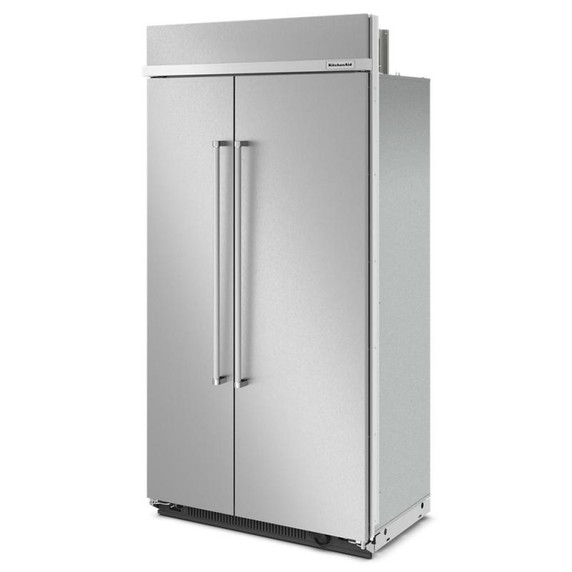 Kitchenaid® 25.5 Cu Ft. 42" Built-In Side-by-Side Refrigerator with PrintShield™ Finish KBSN702MPS