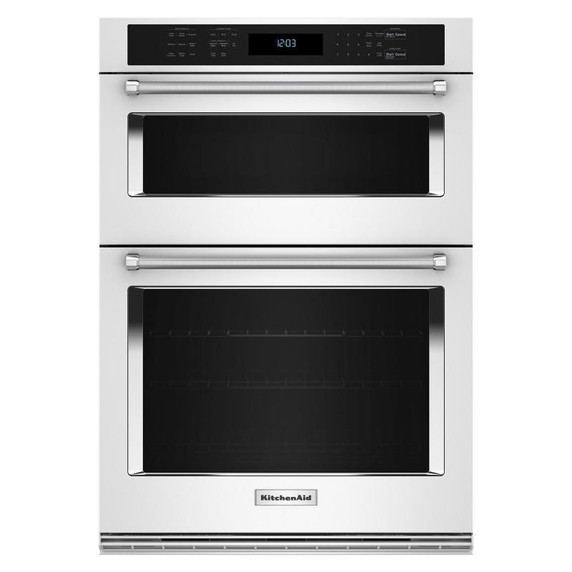KitchenAid® 30" Combination Microwave Wall Oven with Air Fry Mode KOEC530PWH