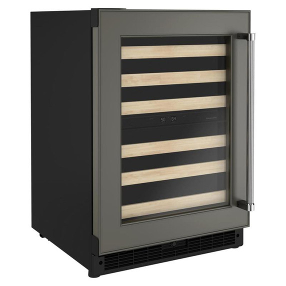 Kitchenaid® 24" Panel-Ready Undercounter Wine Cellar with Wood-Front Racks KUWL214KPA