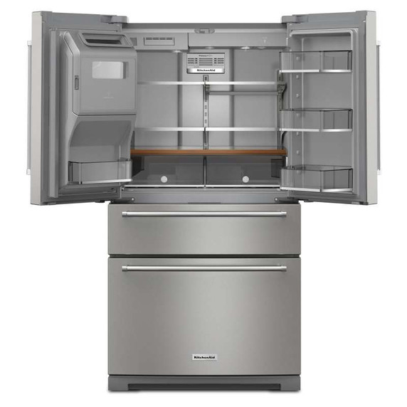 Kitchenaid® 26.2 Cu. Ft. Multi-Door French Door Refrigerator with Platinum Interior KRMF536RPS